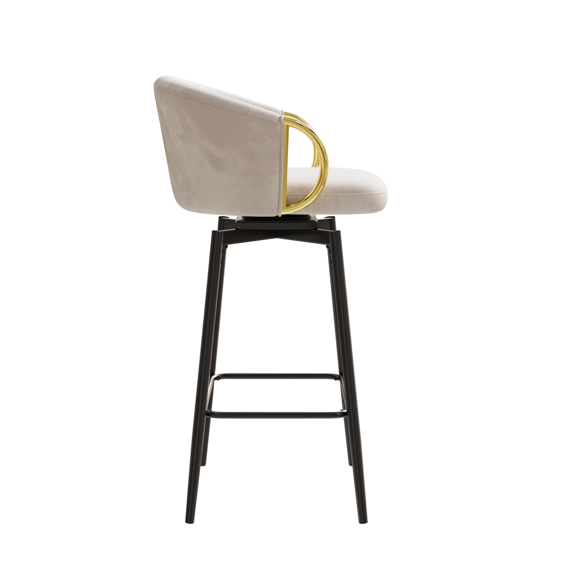 30 Inch Dining Chairs Set Of 2 Modern Style 360 Swivel Bar Chairs With Simple Design, Comfortable High Stools, And Flexible Dining Chairs Suitable For Bars, Restaurants,Velvet Bar Chair Beige30 Inch
