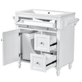30'' Bathroom Vanity With Top Sink, Modern Bathroom Storage Cabinet With 2 Drawers And A Tip Out Drawer, Single Sink Bathroom Vanity Same As Sw000143Aak White Bathroom Modern Solid Wood Mdf Resin