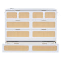 Full Size Murphy Bed With Large Drawers,White Full White Plywood