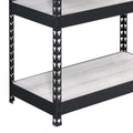 Natural And Black 4 Tier Bookcase 4 Natural Black Open Back Wood Metal