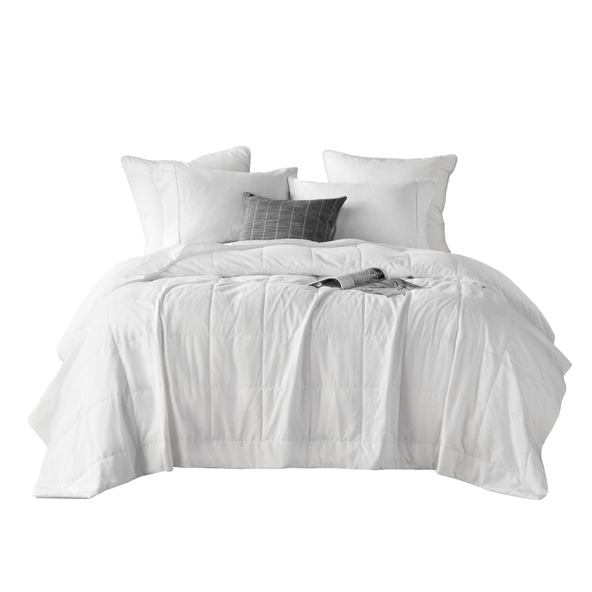 Down Alternative Blanket White Full Queen White Polyester