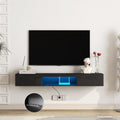 Floating Tv Stand Wall Mounted With 20 Color Leds,63