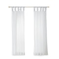 Twist Tab Voile Sheer Window Pair White Polyester