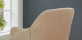 Chenille Armchair, Modern Style Accent Chair With Wood Legs, Comfy Design For Living Room, Bedroom, Office,Beige Beige Foam Wood Fabric