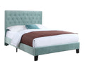 Luma Blue Queen Upholstered Bed Queen Blue Foam Solid Wood