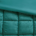 3 Piece Comforter Set Full Teal Polyester