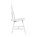 White Finish Side Chairs Set Of 2, Farmhouse Style Wooden Furniture Casual Dining Kitchen Traditional Windsor Back Chair White Dining Room Casual,Farmhouse Wingback Chair Wood