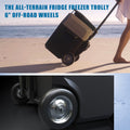 32Qt Car Freezer Portable Refrigerator Freezer With App Control And 6'' Off Road Wheels, 12V,45W Cooler Freezer,Low Noice Antique White Gray Plastic