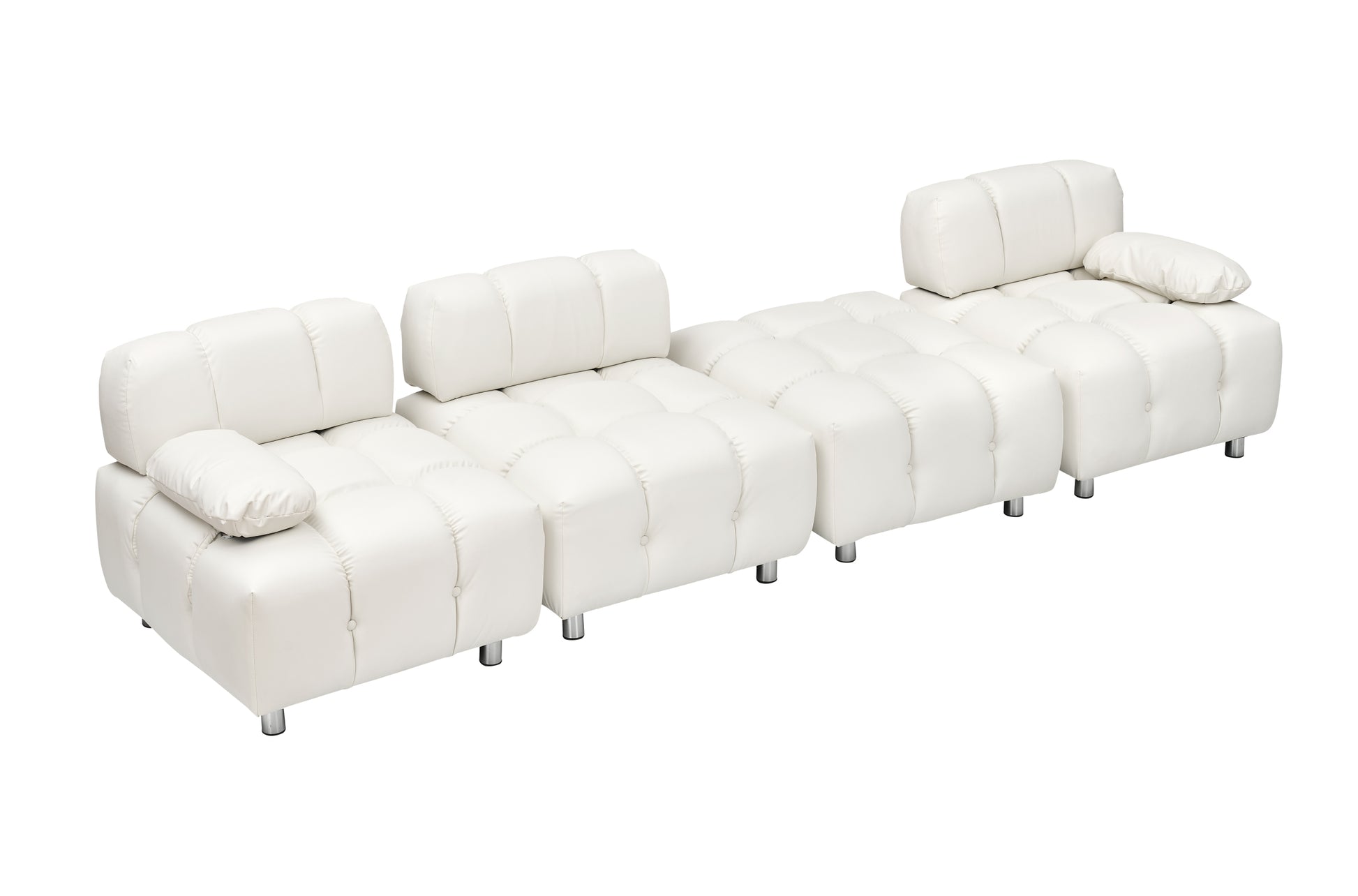 A 90.60 Inch Technology Cloth Beige Sofa, Waterproof, Stain And Cat Scratch Resistant, Can Comfortably Sit In The Apartment Bedroom Without Taking Up Space. White Polyester Blend 4 Seat