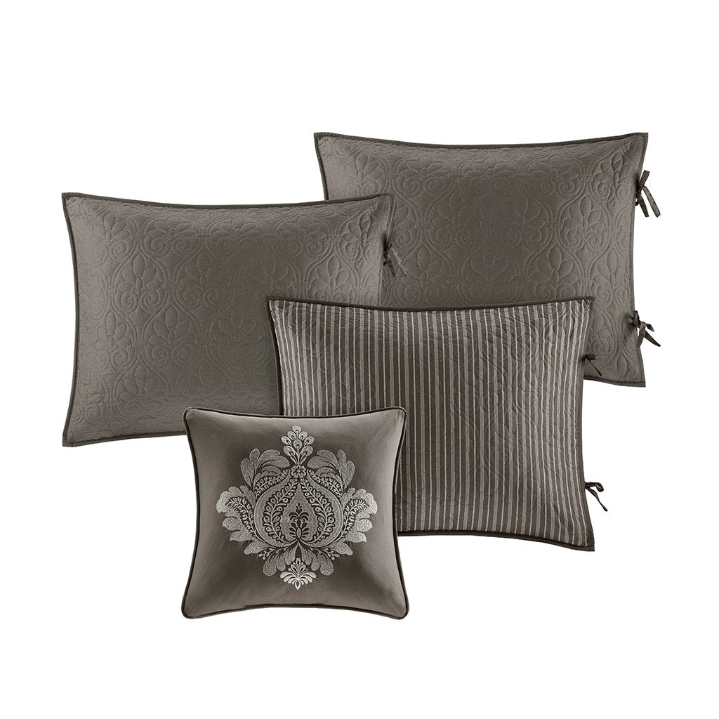 6 Piece Reversible Daybed Cover Set Dark Grey Daybed Dark Grey Cotton