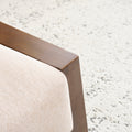 Sleek And Stylish Ottoman, Beige Beige Polyester,Wood