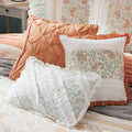9 Piece Cotton Percale Comforter Set Coral Queen Queen Coral Polyester