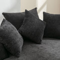 Orisfur. 360 Swivel Accent Barrel Chair With Storage Ottoman & 4 Pillows, Modern Chenille Leisure Chair Round Accent For Living Room, Gray Gray Foam Chenille