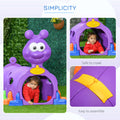 Qaba Caterpillar Climbing Tunnel For Kids Climb N Crawl Toy Indoor & Outdoor Toddler Play Structure For 3 6 Years Old, Purple Purple Plastic