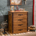 Ahoy 4 Drawer Chest Brown Oak Particle Board