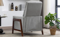 Set Of Two Wood Framed Upholstered Recliner Chair Adjustable Home Theater Seating With Thick Seat Cushion And Backrest Modern Living Room Recliners,Gray Gray Linen