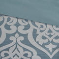 8 Piece Jacquard Comforter Set Aqua Silver Cal King California King Aqua Silver Polyester