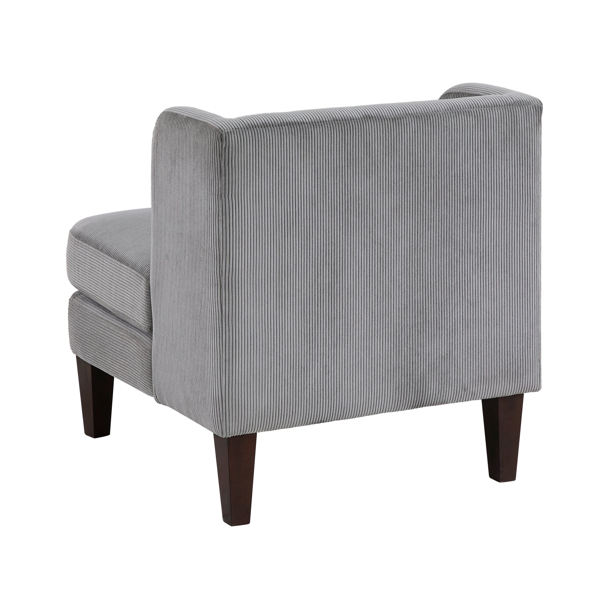 Modern Dark Gray Accent Chair Cushion Seat Corduroy Fabric Upholstery Pillow Living Room Furniture 1Pc Dark Gray Primary Living Space Modern Plywood