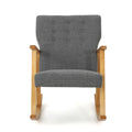 Gray Fabric Upholstered Rocking Chair Gray Fabric