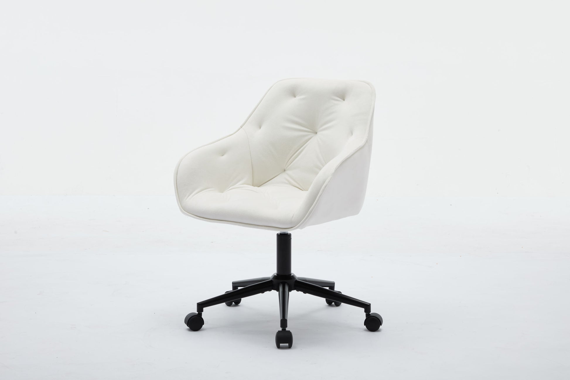 Elegent Velvet Office Chair With Wheels, Makeup Vanity Chair Height Adjustable For Teens Women Girls, Comfy Swivel Modern Leisure Armchair For Home Office, Bedroom, Study And Vanity. Beige Beige Primary Living Space Luxury,Modern Foam Iron