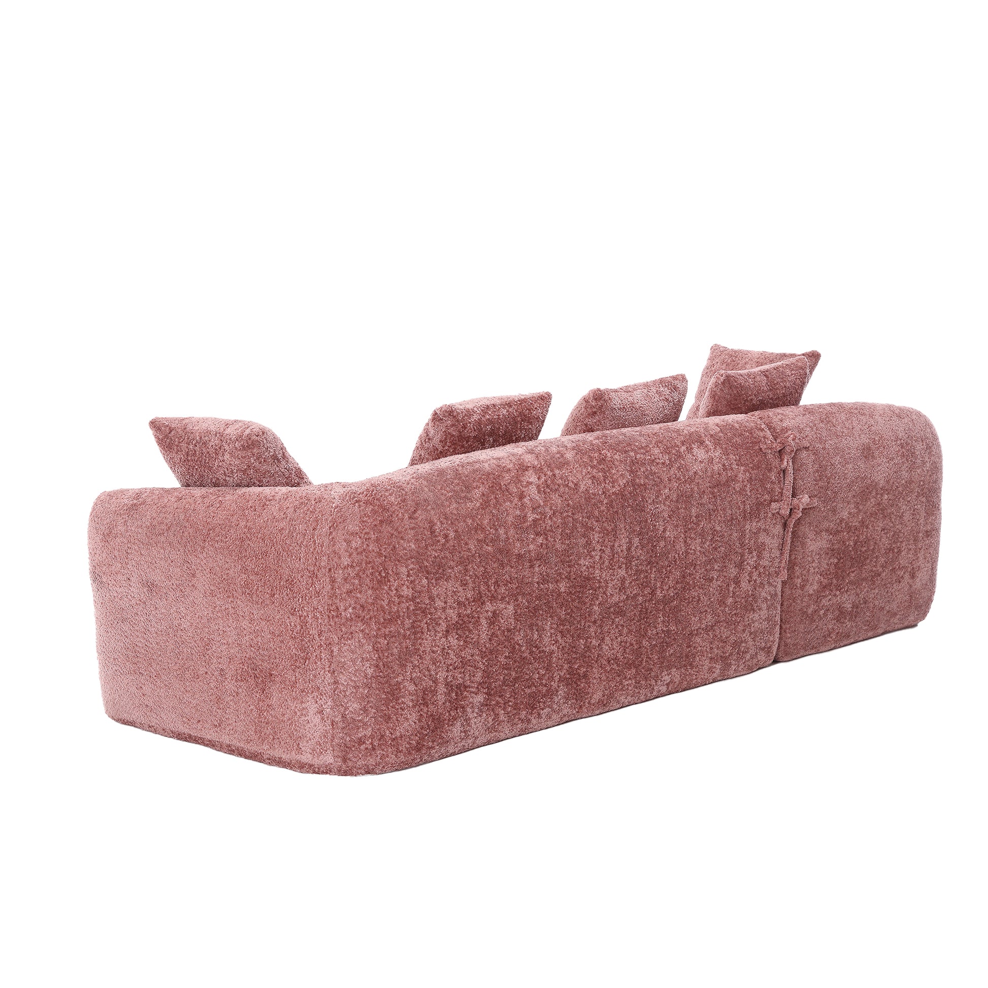 Coolmore Boucle Sofa 3 Seater For Living Room Oversized Comfy Sofa L Shape Sofa Couch With Chaise Home Furniture Sleeper Sectional Sofa For Apartment, Office Left Hand Facing Pink Pink Primary Living Space Foam Boucle 3 Seat