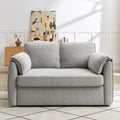 Chenille Sofa Bed Modern Convertible Couch With Plush Comfort And Durable Design For Living Room And Bedroom Grey Chenille 2 Seat