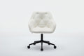 Elegent Velvet Office Chair With Wheels, Makeup Vanity Chair Height Adjustable For Teens Women Girls, Comfy Swivel Modern Leisure Armchair For Home Office, Bedroom, Study And Vanity. Beige Beige Primary Living Space Luxury,Modern Foam Iron
