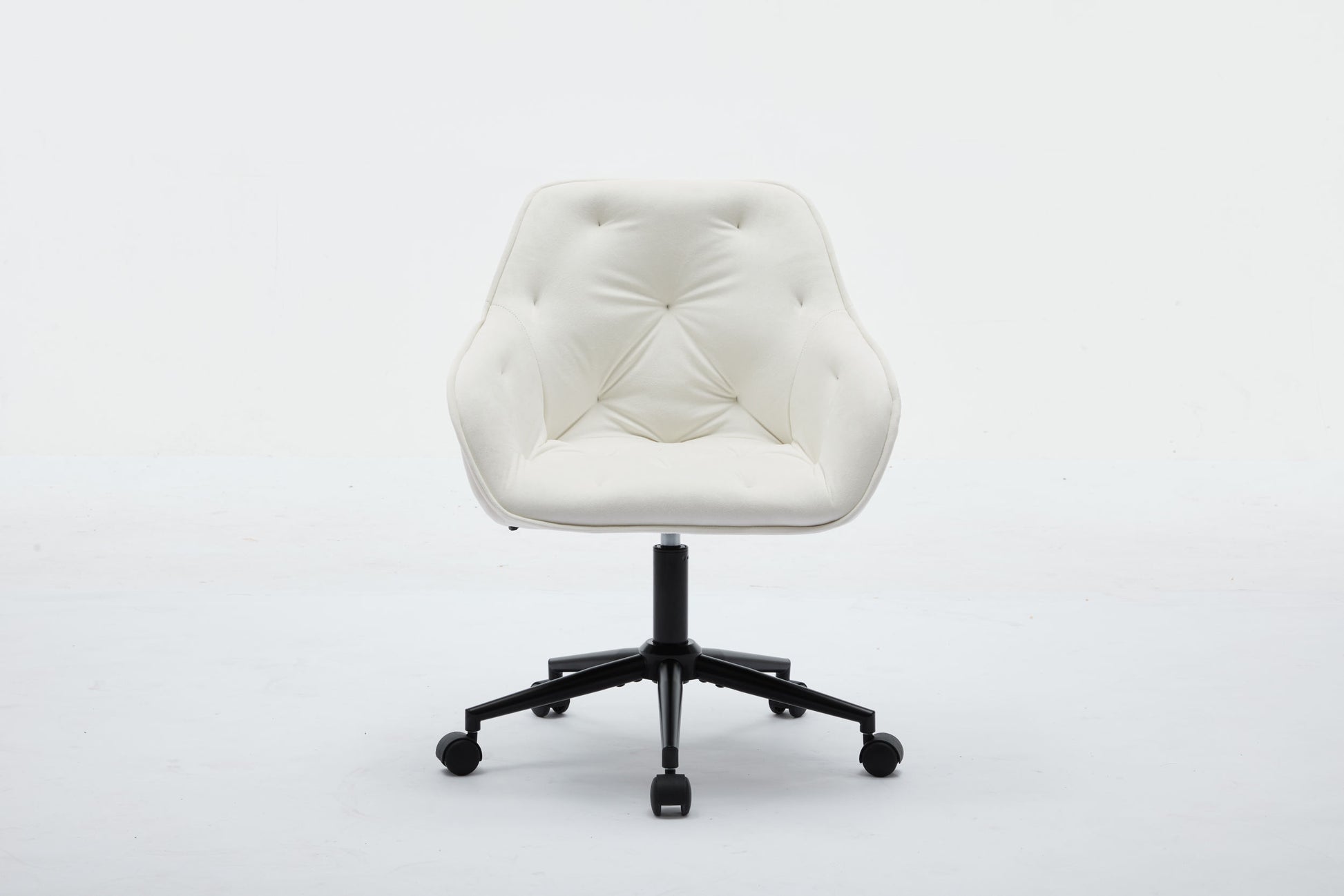 Elegent Velvet Office Chair With Wheels, Makeup Vanity Chair Height Adjustable For Teens Women Girls, Comfy Swivel Modern Leisure Armchair For Home Office, Bedroom, Study And Vanity. Beige Beige Primary Living Space Luxury,Modern Foam Iron