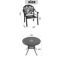Cushions In Random Colors 5 Piece Set Of Cast Aluminum Patio Furniture With Cushions Yes Dining Set Black Seats 4 Rust Resistant Frame Water Resistant Cushion Garden & Outdoor Complete Patio Sets Aluminium