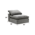 Naveen Modular Armless Chair, Gray Linen Lv55140 Gray Upholstered 1 Seat