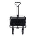 Collapsible Foldable Wagon Cart With Strapping System Beach Wagon Utility Cart Utility Wagon Grocery Cart For For Camping Shopping Sports Gardeing Fishing Supports 360Lbs All Terrain Wheels Black