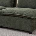 Modern 2 Seater Armless Sofa Couch For Living Room Modular Design, Ultra Soft Chenille Fabric, Easy Assembly, Sturdy Frame, Stylish And Comfortable Perfect For Apartments Green Foam Chenille 2 Seat