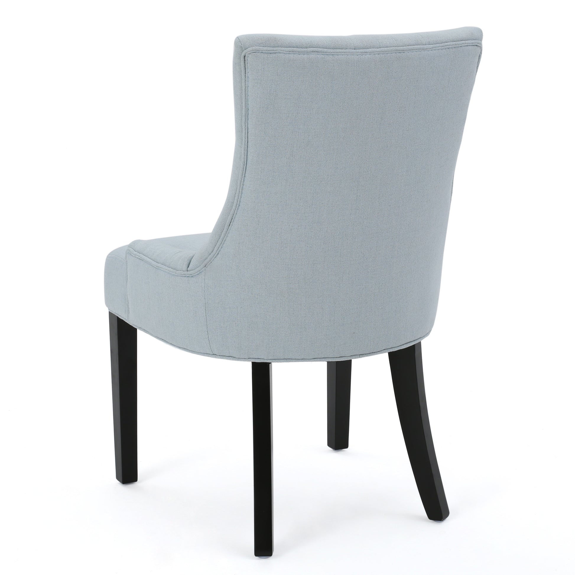 Cheney Dining Chair Kd Light Blue Wood Fabric