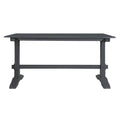 3 Piece Retro Dining Set, Rectangular Trestle Table And 2 Wood Benches For 4 People For Dining Room And Kitchen Grey Grey Solid Wood Mdf