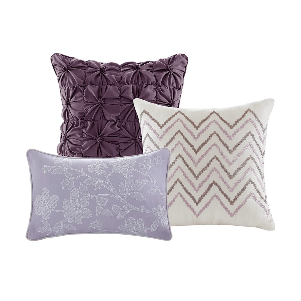 6 Piece Printed Quilt Set With Throw Pillows Taupe King Cal King King Multicolor Cotton