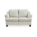 Geno 65 Inch Loveseat, Oversized Back Cushion, Off White Leather Off White Leather
