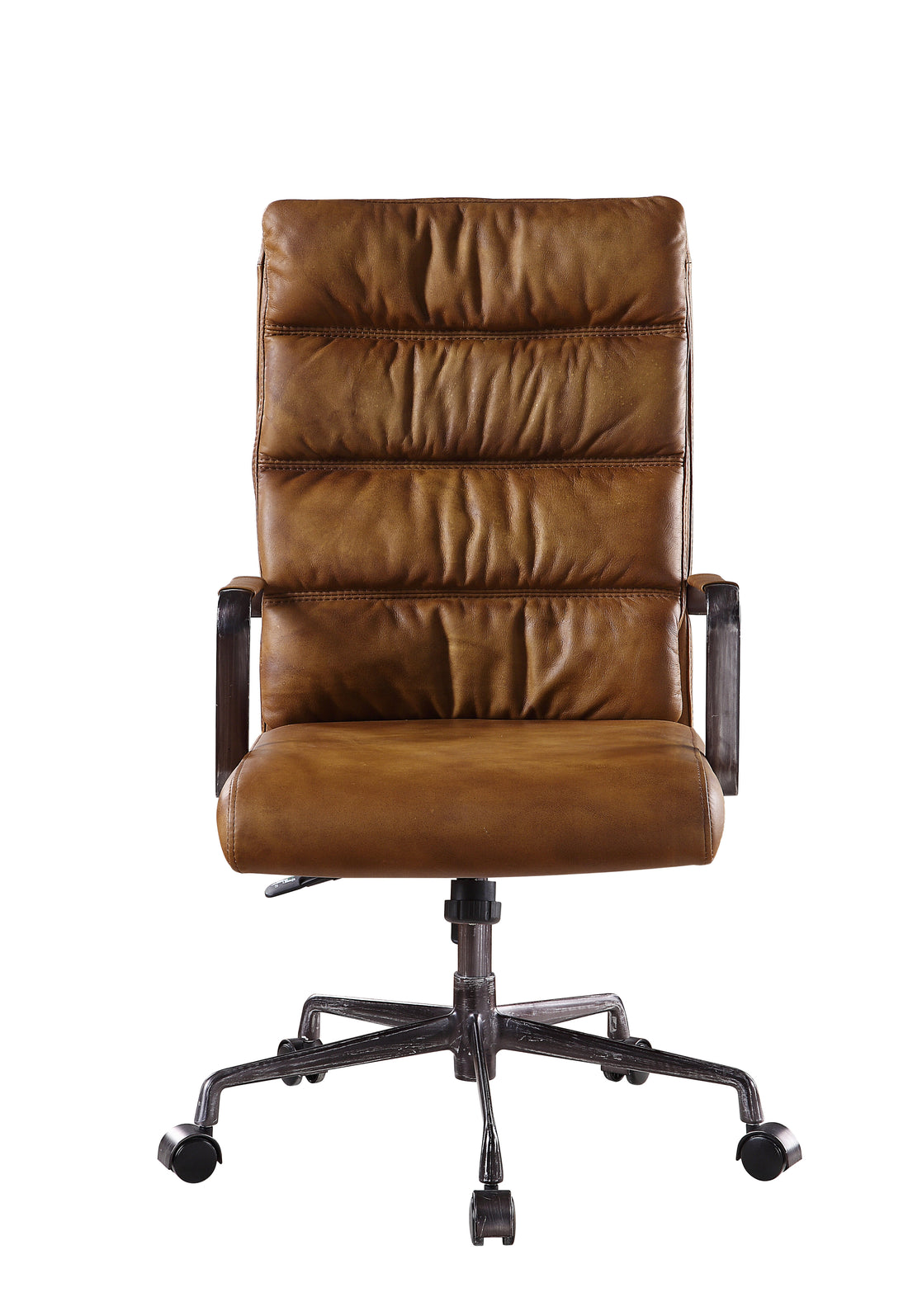 Sahara Office Chair With Swivel Caster Solid Brown Office Office Chairs Solid Back Swivel Genuine Leather