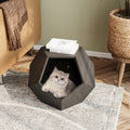 25.98'' Modern Pet Furniture Cat Litter, Sofa Side Table, Planter Mdf Multifunctional Furniture, Burmese Sumac Black Brown Mdf