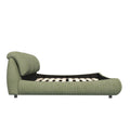 Queen Size Luxury Upholstered Platform Bed With Oversized Padded Backrest And Solid Wood Frame,Suitable For Multiple Heights Of Mattresses,Green Old Sku:W1885S00018 Box Spring Not Required Queen Green Wood Pine Solid Wood