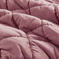 3 Piece Comforter Set Full Pink Polyester