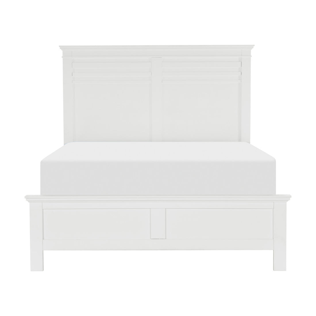 White Finish California King Bed Transitional Style Wooden Bedroom Furniture 1Pc Panel Bed Box Spring Required California King White Wood Bedroom Transitional Panel Wood