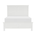 White Finish California King Bed Transitional Style Wooden Bedroom Furniture 1Pc Panel Bed Box Spring Required California King White Wood Bedroom Transitional Panel Wood