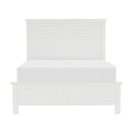 White Finish Eastern King Bed Transitional Style Wooden Bedroom Furniture 1Pc Panel Bed Box Spring Required King White Wood Bedroom Transitional Panel Wood