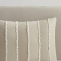 3 Piece Striped Cotton Duvet Cover Set Queen Multicolor Cotton