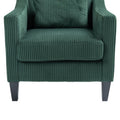 Coolmore Modern Accent Chair,Upholstered Armchair With Scooped Arms For Bedroom,Apartment,Studio,Office,Waiting Room Emerald Corduroy Emerald Primary Living Space Foam Corduroy
