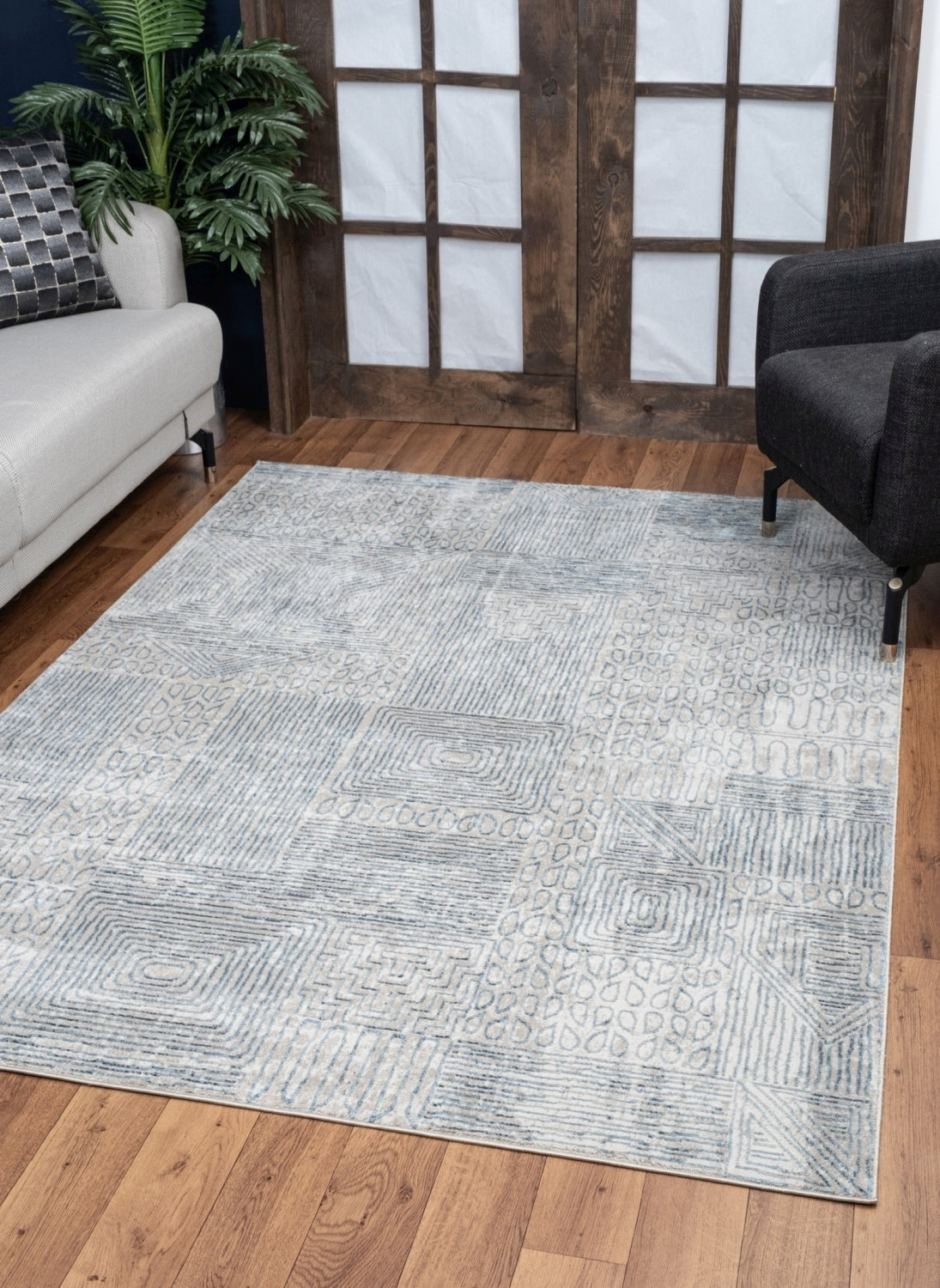 Elegance Gc Cnc6009 Blue 2 Ft. 7 In. X 7 Ft. 3 In. Area Rug Blue Polyester