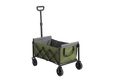 Lightweight Portable Heavy Duty Folding Beach Wagons With Wheels Outdoor Utility Carts For Grocery, Camping, Shopping, Sports, Garden With Large Capacity Army Green Army Green Steel