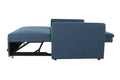 Loveseat Sleeper Pull Out Couch 3 In 1 Sofa Bed Adjustable Backrest Blue Wood Fabric