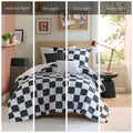 Checkered Comforter Set Full Queen Full Multicolor Polyester