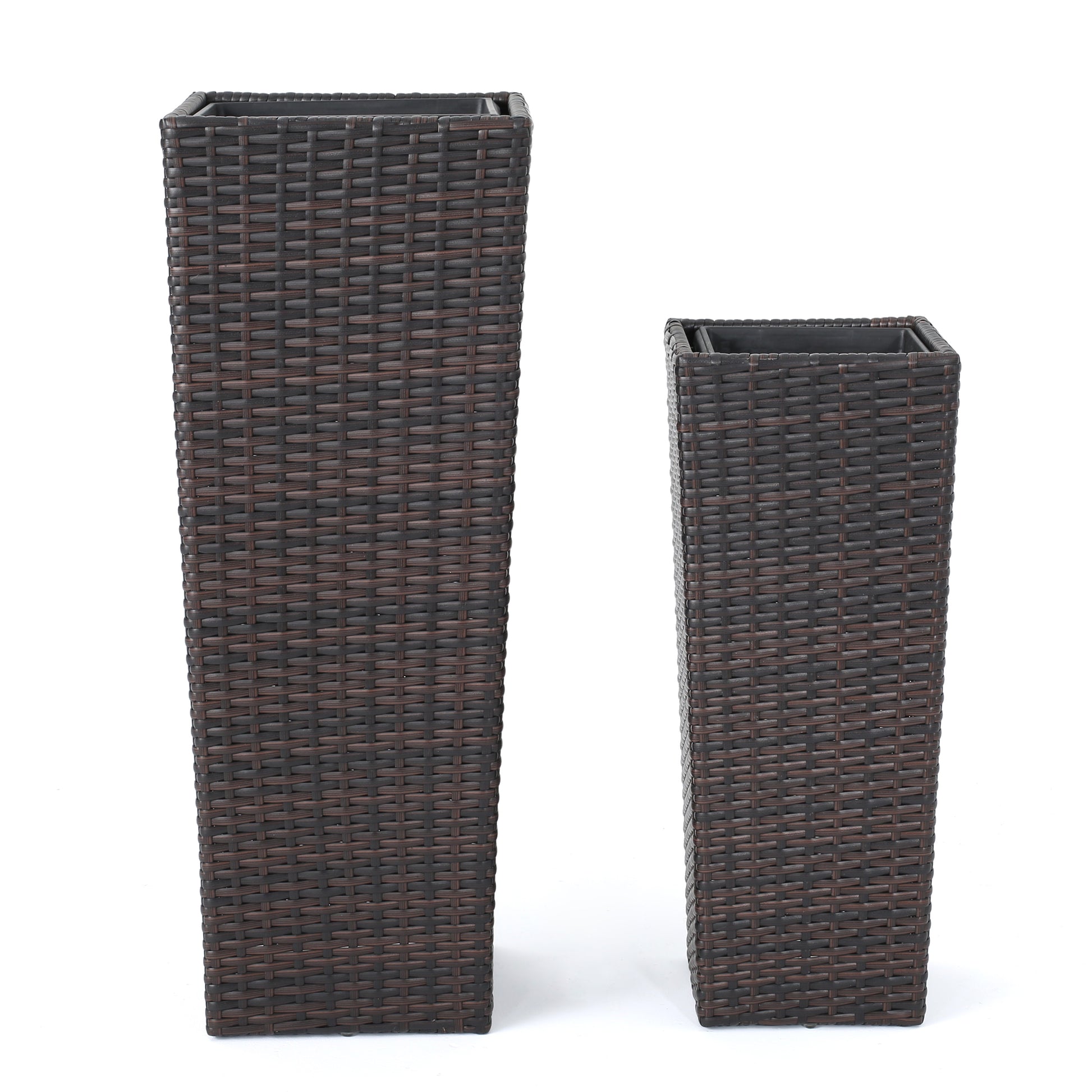 Rattan Flower Pot Brown Brown Rattan
